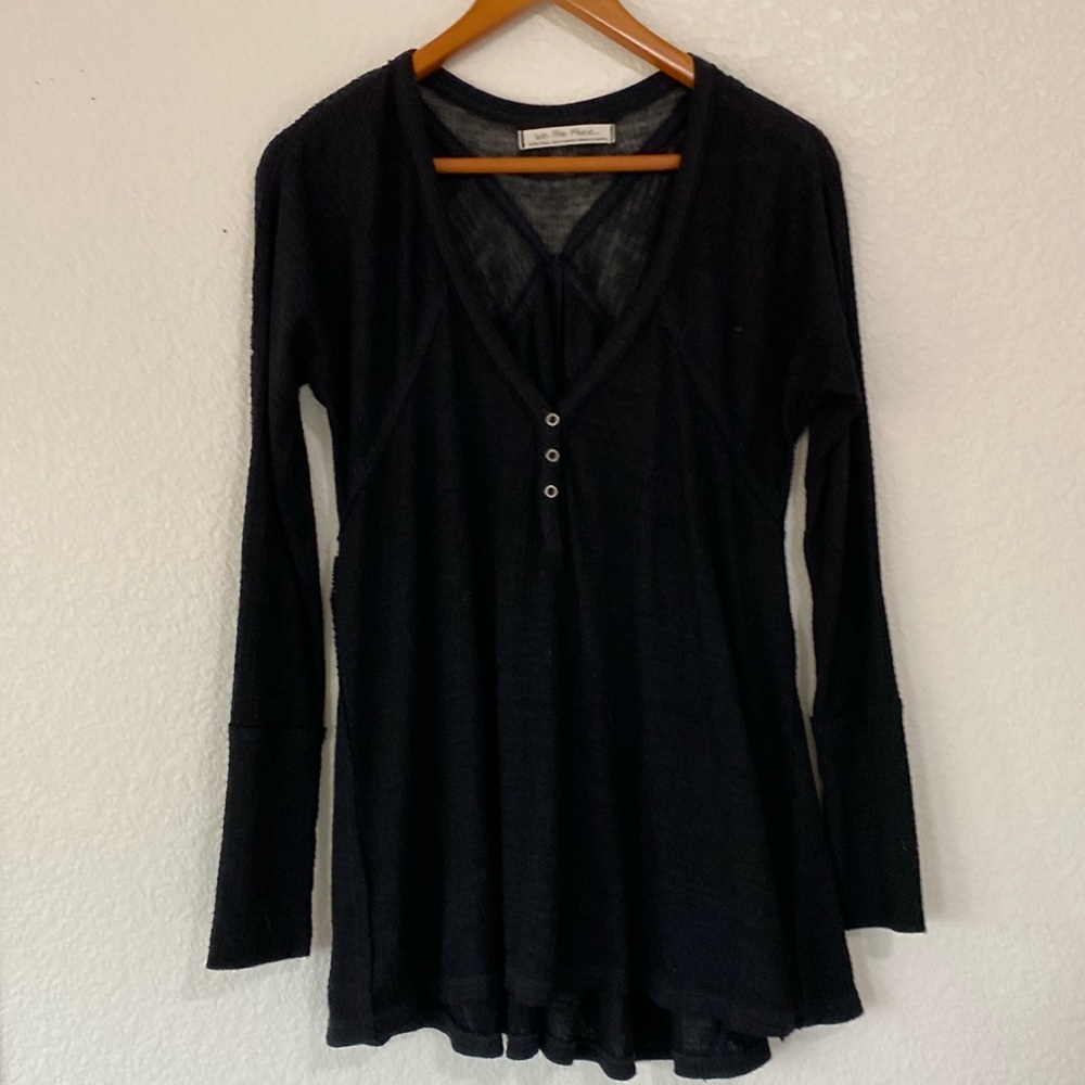 We The Free Black Long Sleeve Tunic Top